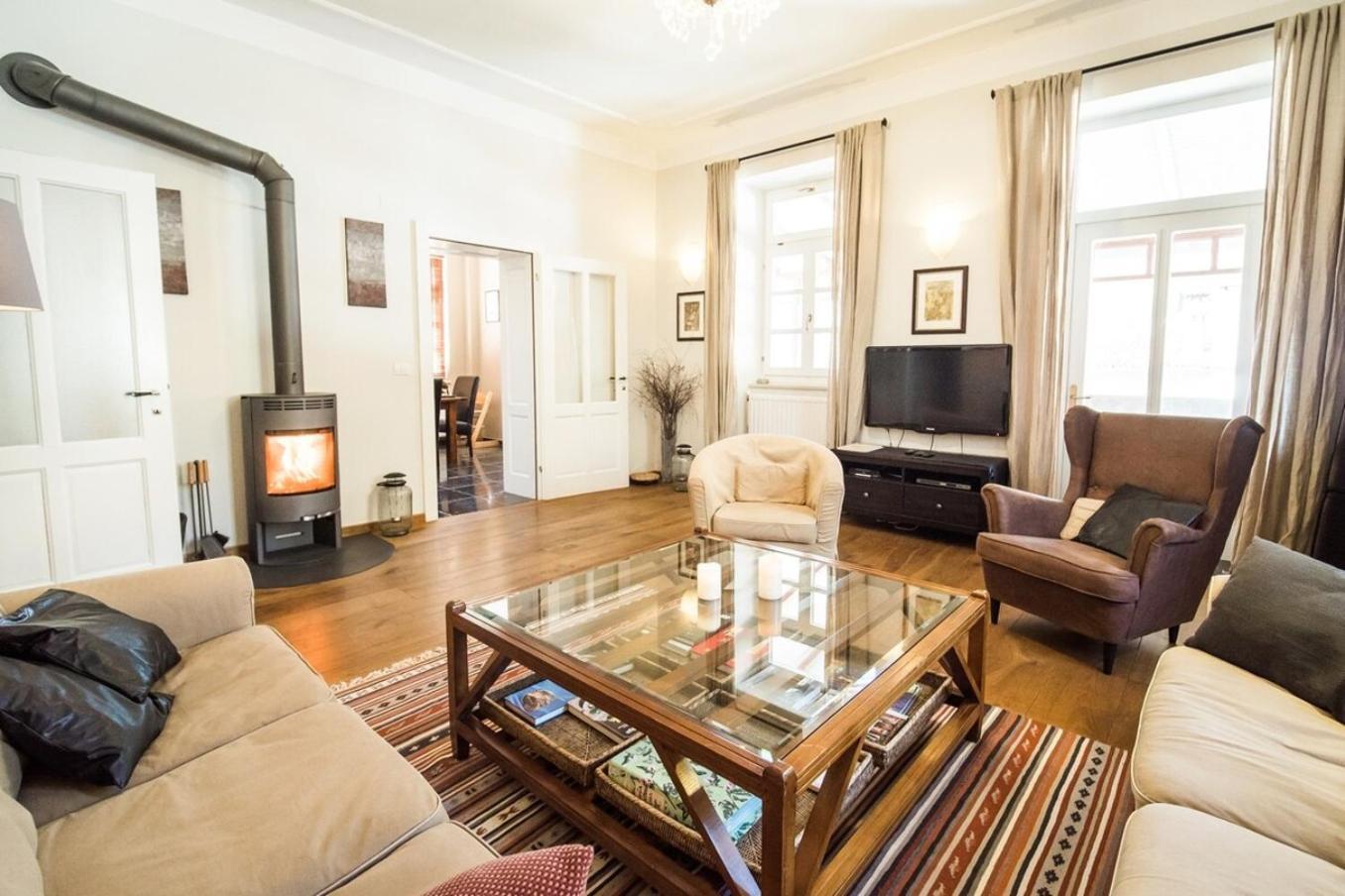 Stylish Penthouse With Large Terrace Apartment Most Na Soci Bagian luar foto
